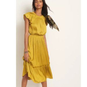 Anthropologie Dodie Flutter-Sleeved Midi Dress